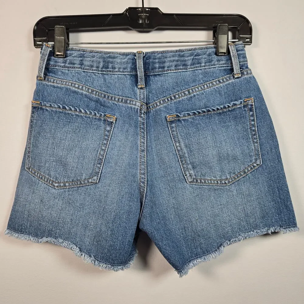 Old Navy Girls Jean Shorts High-Rise Adjustable Waist Size 14 Cutoff Distressed